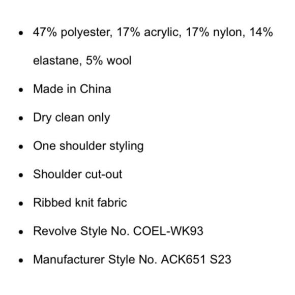 NWT * CAMILA COELHO Aideen Cutout Knit Top Revolve - $178. - Picture 11 of 12